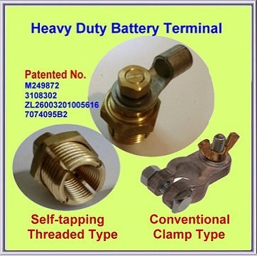 threaded battery terminal