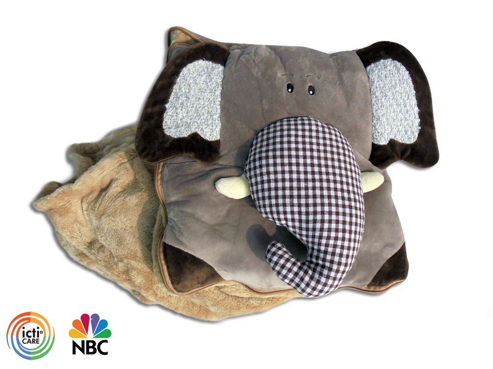 Plush Animal Shape Elephant Pillow Blanket Supplier Factory