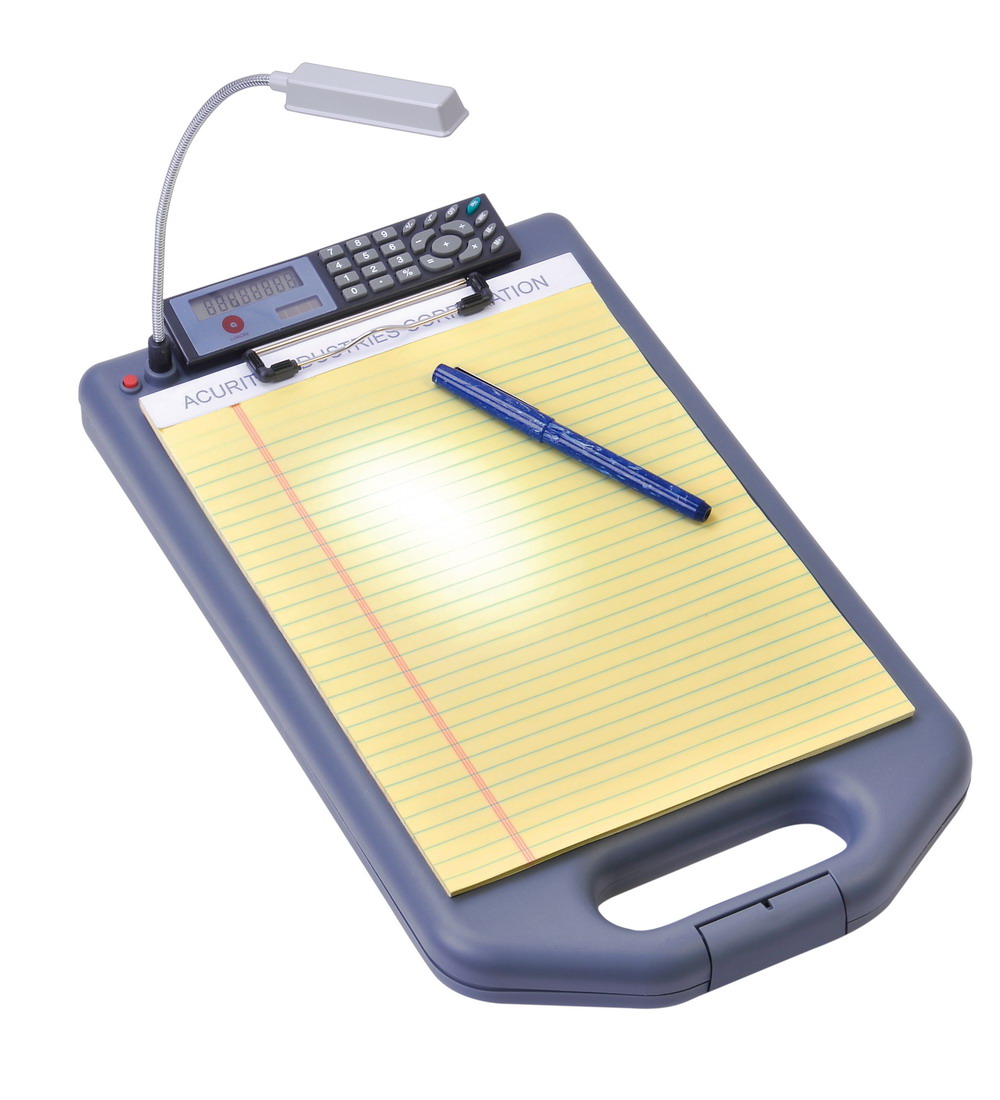 LED Light storage clipboard