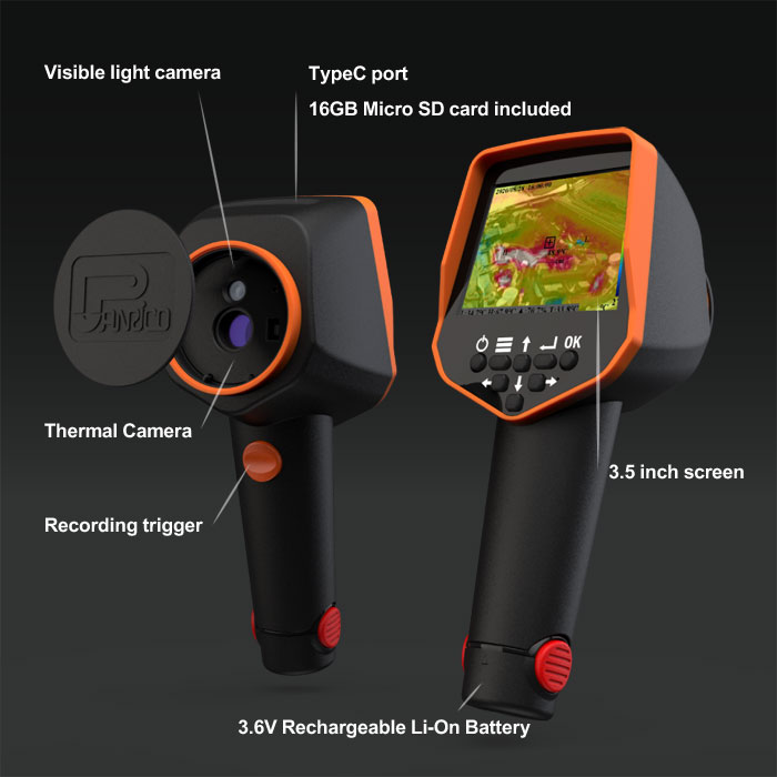 Thermal Imager Handheld Infrared Thermal Imaging Camera Thermographic Camera with Wi-Fi