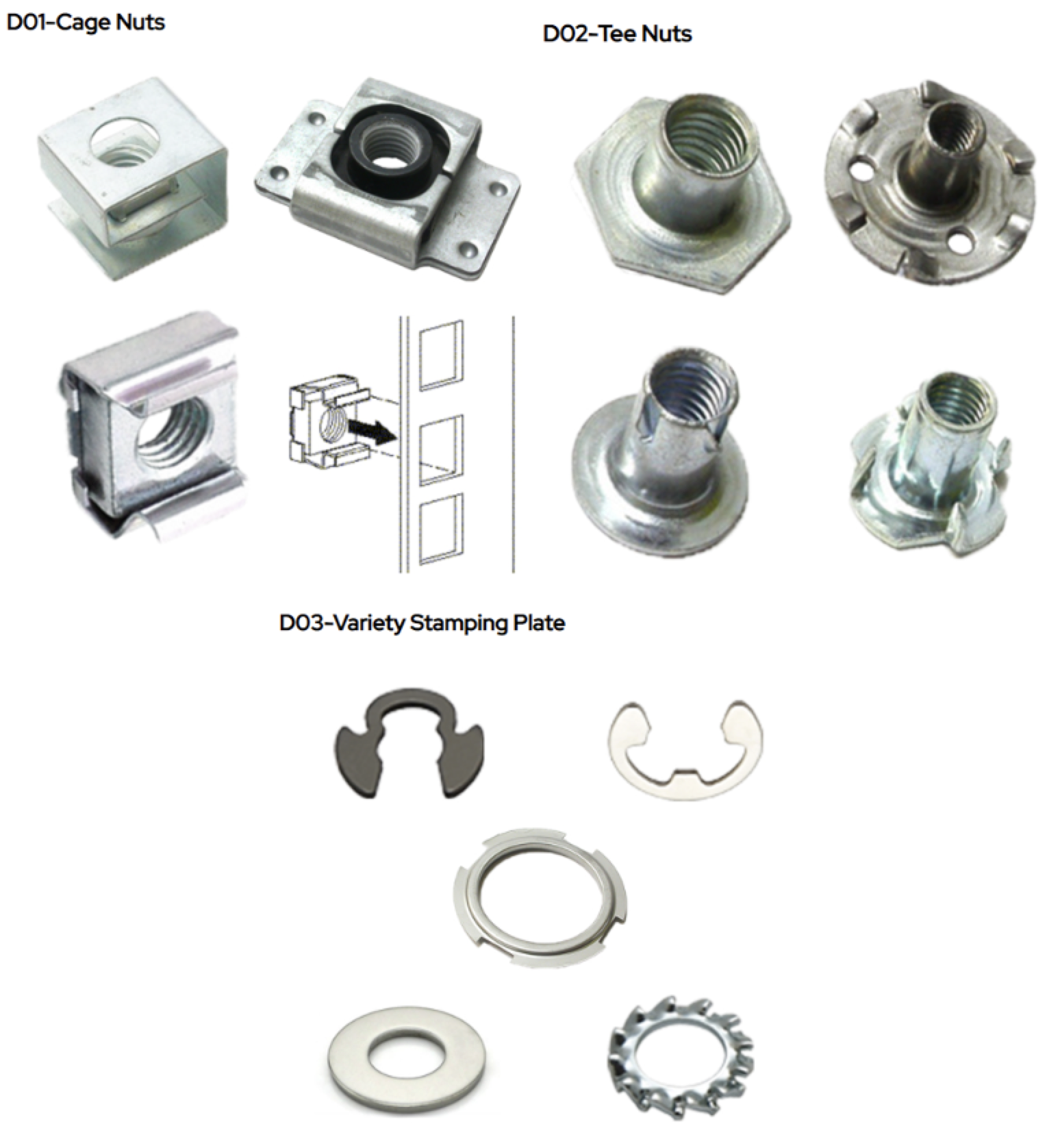 Cage Nuts Tee Nuts / Variety Stamping Plate Taiwantrade