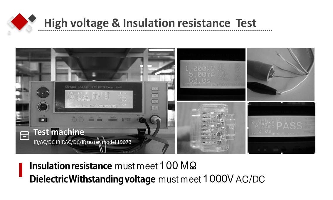 Test de résistance d'isolement du câble de raccordement Ethernet non blindé de catégorie 6