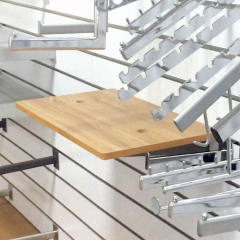 Metal Slat Wall Panel Shelf Bracket For Shop Display Taiwantrade Com