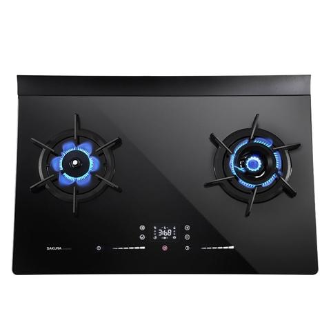 Touchscreen smart twin gas range