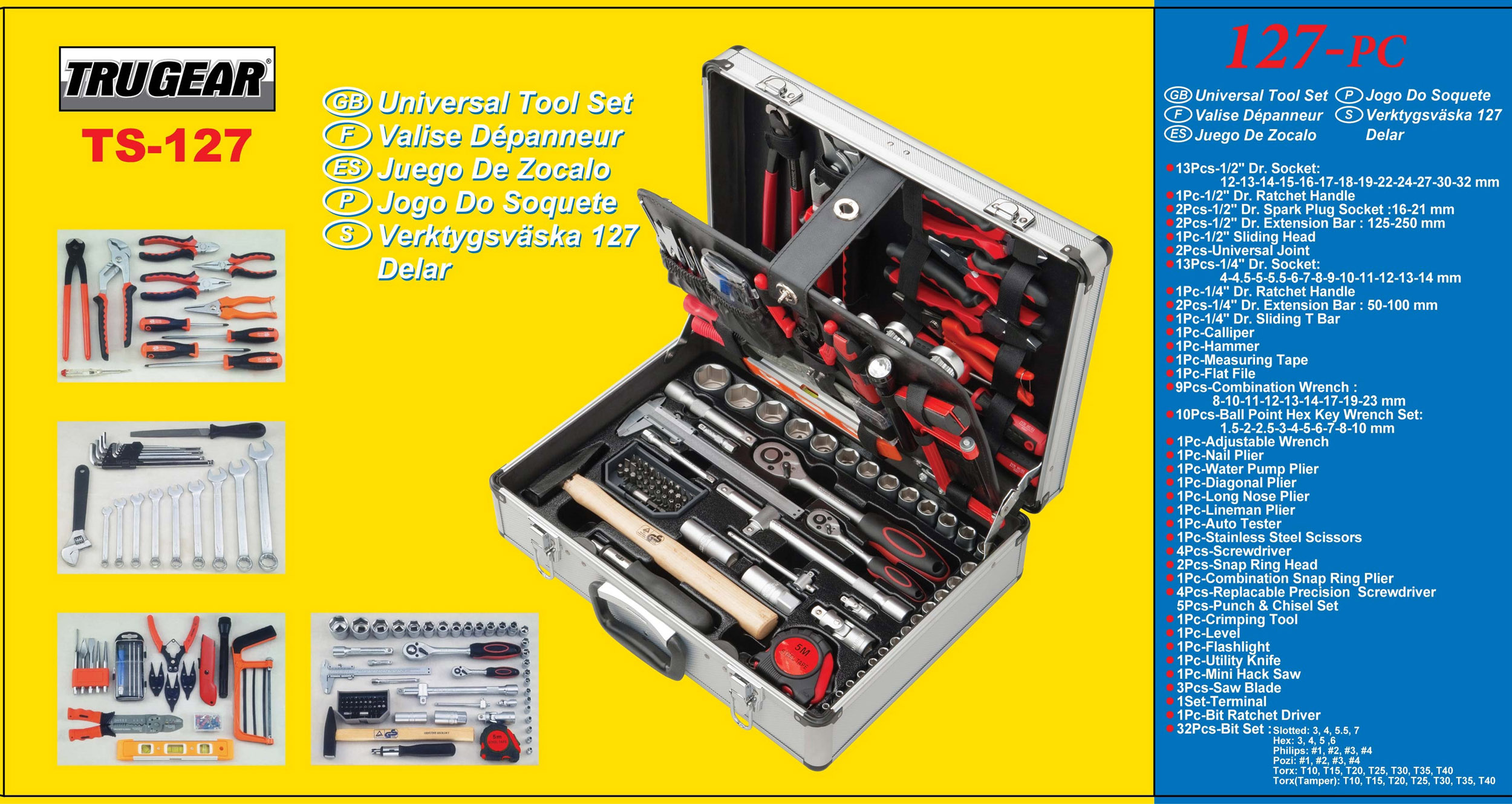 127 pcs tool set