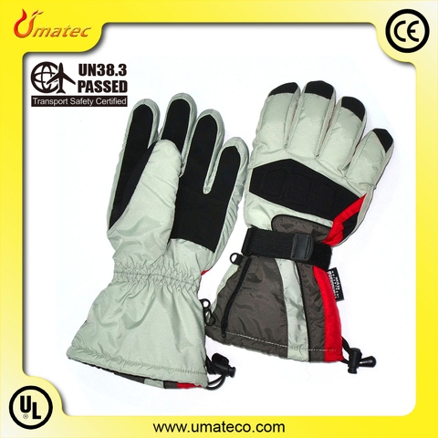 Heated sport gloves with 5 Fingers Heaters 3.7V Li Battery machine washable