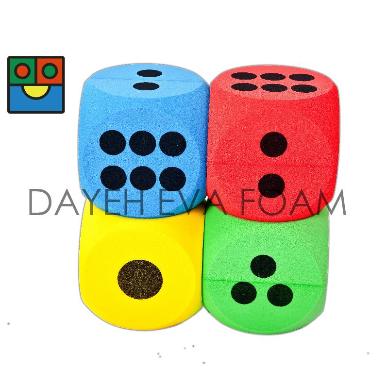 EVA Foam Dice, 10cmx 10cm x 10cm ,Dots 16,4pcs/set