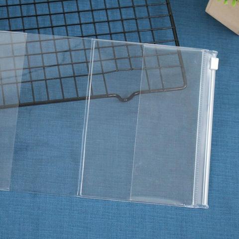 A6 Transparent Book Protector with Zipper for Notebook, Book Cover, Book Sleeve