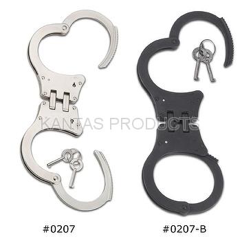 High Quality Police Carbon Steel Handcuffs - Hinged - 12.1 oz