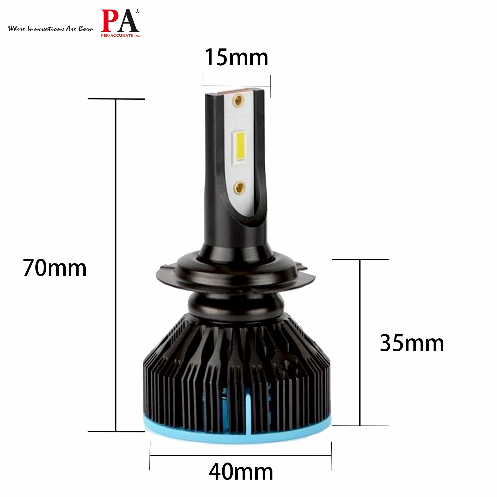 PA S6 CSP LED Mini Size Headlights Auto 30W 3200K White