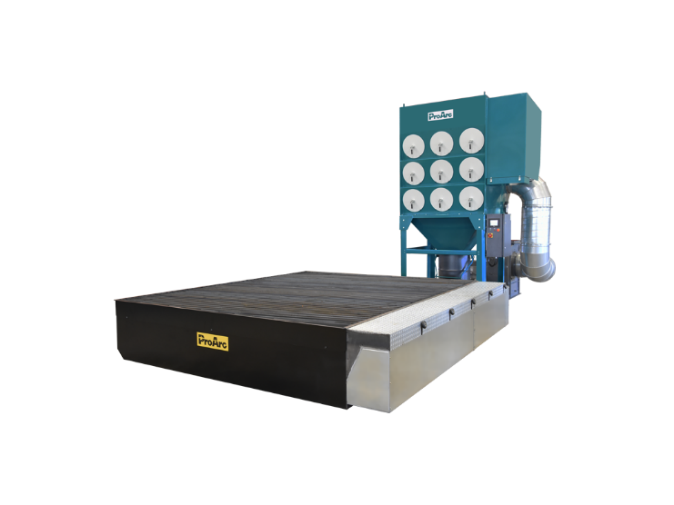 Modular fume extraction table for plasma cutting