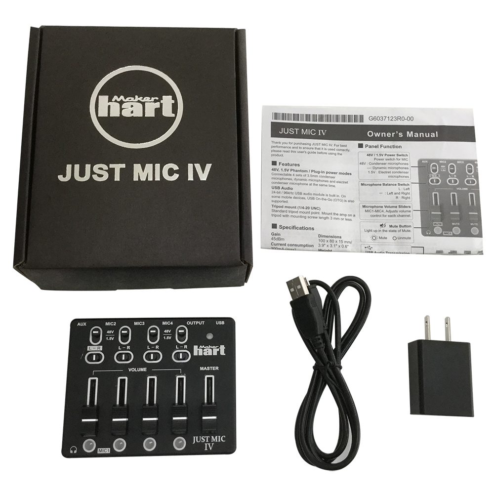 Maker hart MIC IV Microphone Mixer Home Studio Live Stream