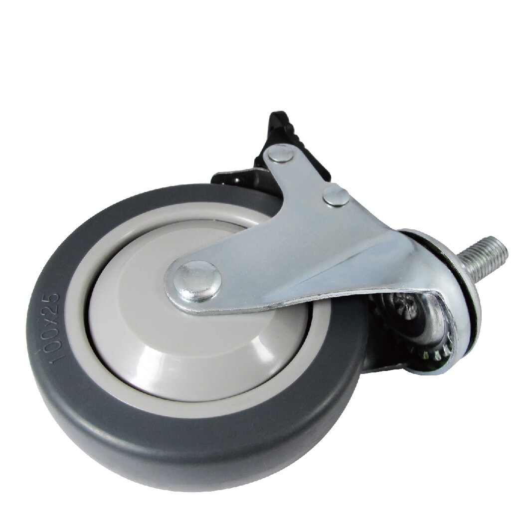 Medical Rubber Caster Wheel with Total Locking
