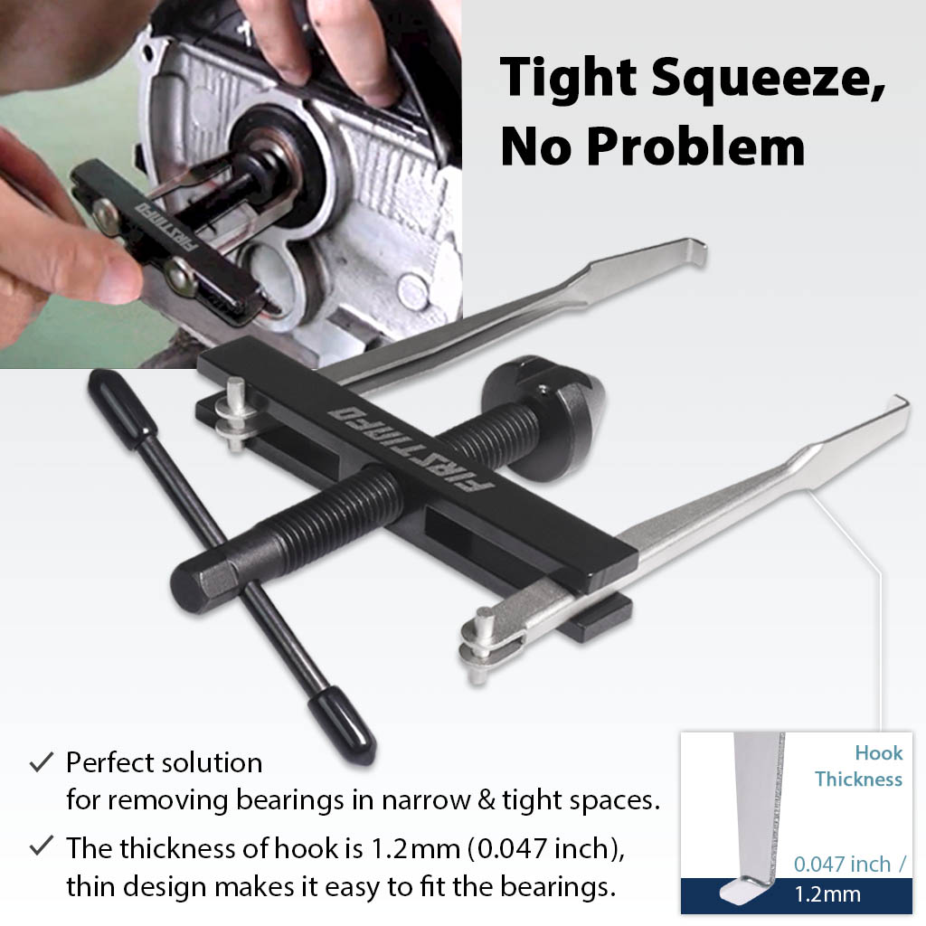 【FIRSTINFO】Crankshaft Camshaft Seal Remover Separator Puller with 2 Pairs of Hooks