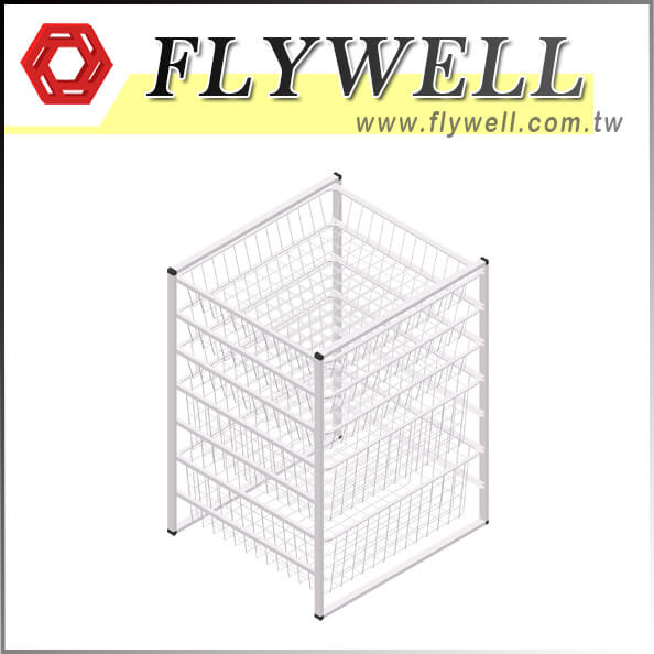 7 Tier Basket Rack Sliding Wire Basket Drawers Flywell