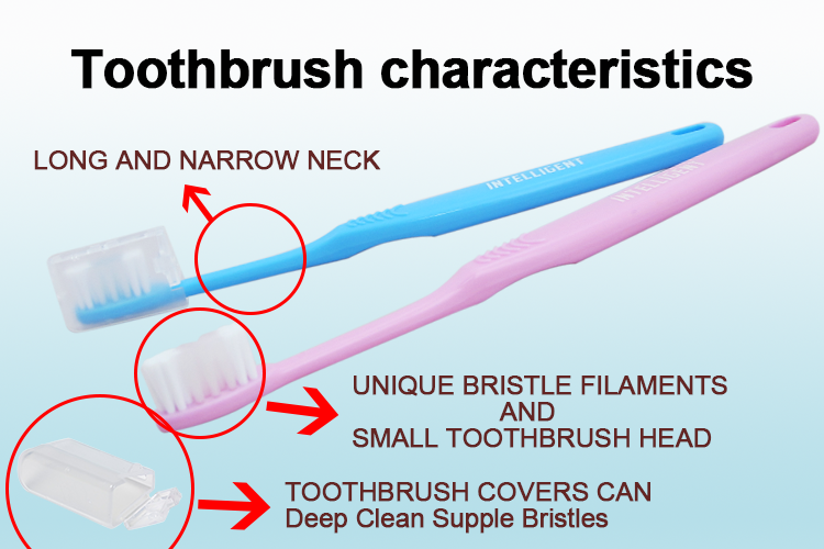 INTELLIGENT Saliva Enzymes ultra soft toothbrush adult hotel use for anti sensitive bleeding gums teeth