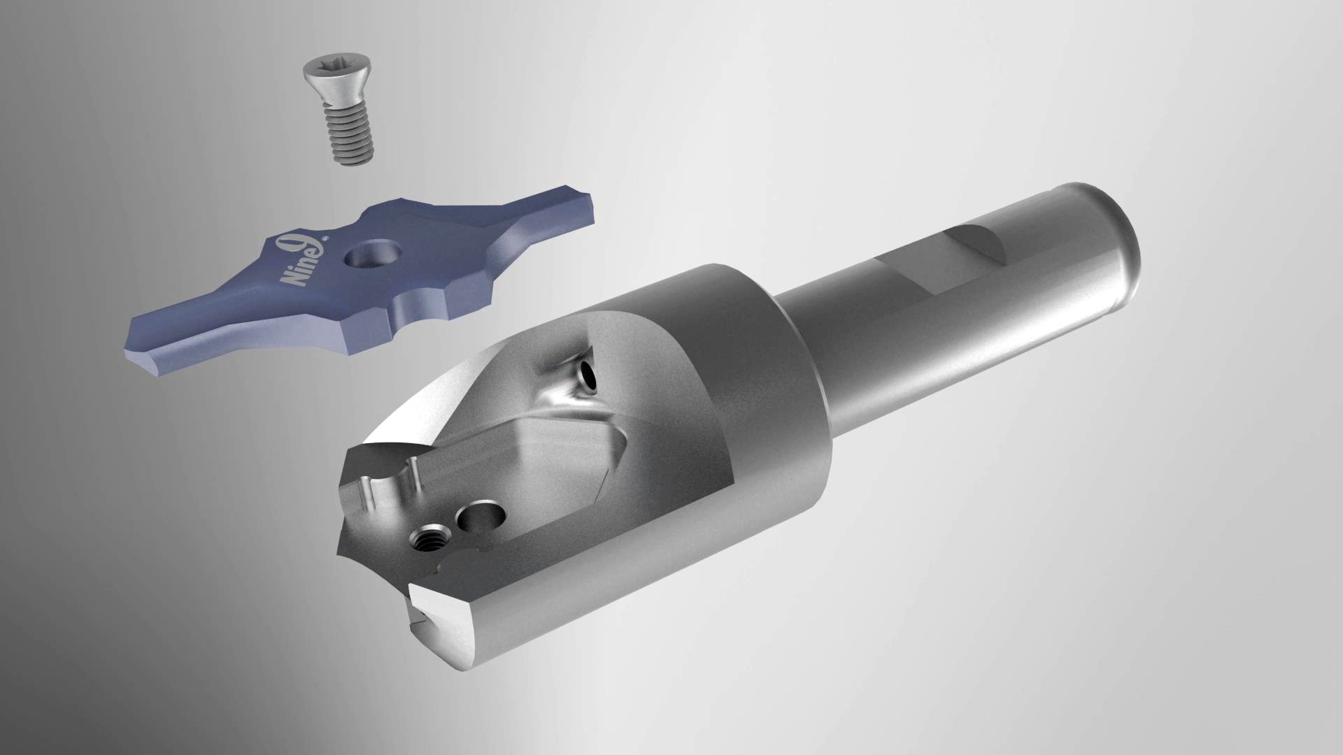 Nine9 Indexable carbide center drills. Pilot diameter Ø1mm Ø10mm. DIN