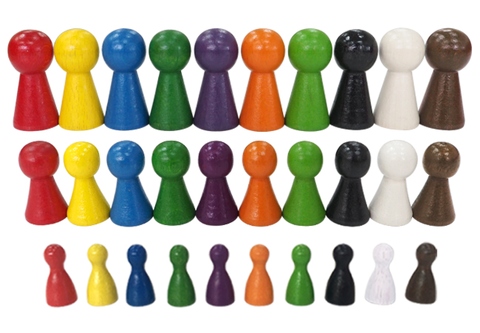 Colorful Wooden Pawn Mixed H