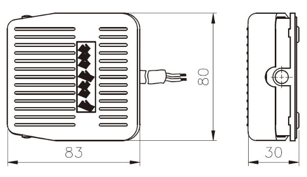 TEND標準型復歸式腳踏開關TFS-101