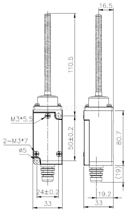 小型立式限動開關TZ-1167