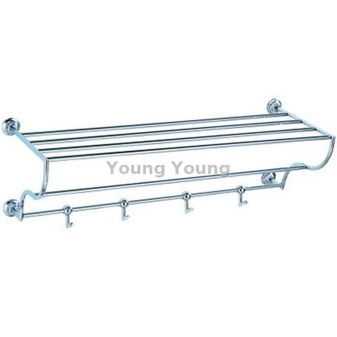 Towel Shelf with Hooks