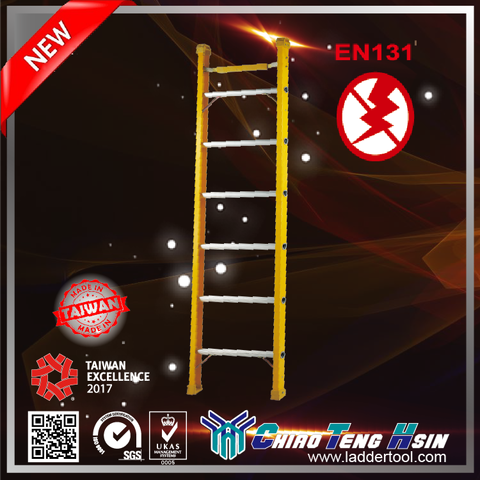 FUS Fiberglass D-rung Staright ladder