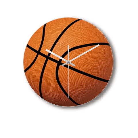 Wall Clock, Round, Basketball design