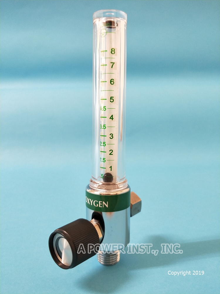 8LPM OXY Wall Mounted Flow Meter WITH 1/8NPT ADAPTER