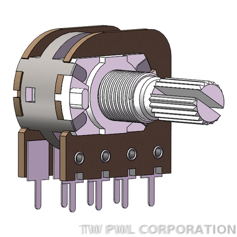 Rotary series metal shaft type potentiometer