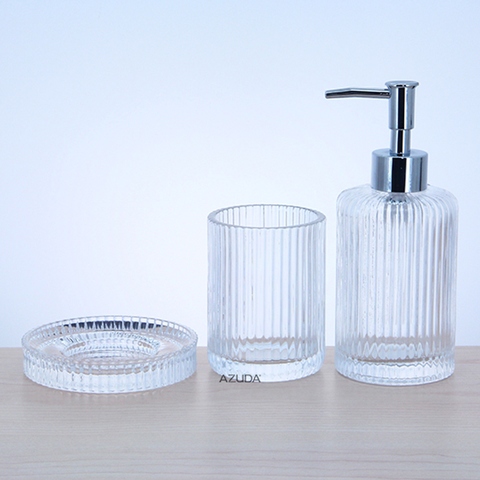 Glass Bathroom Accessories Set