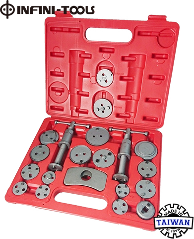 21 pcs Universal Disc Brake Tools Caliper Piston Pad Car Auto Wind Back Hand Kit