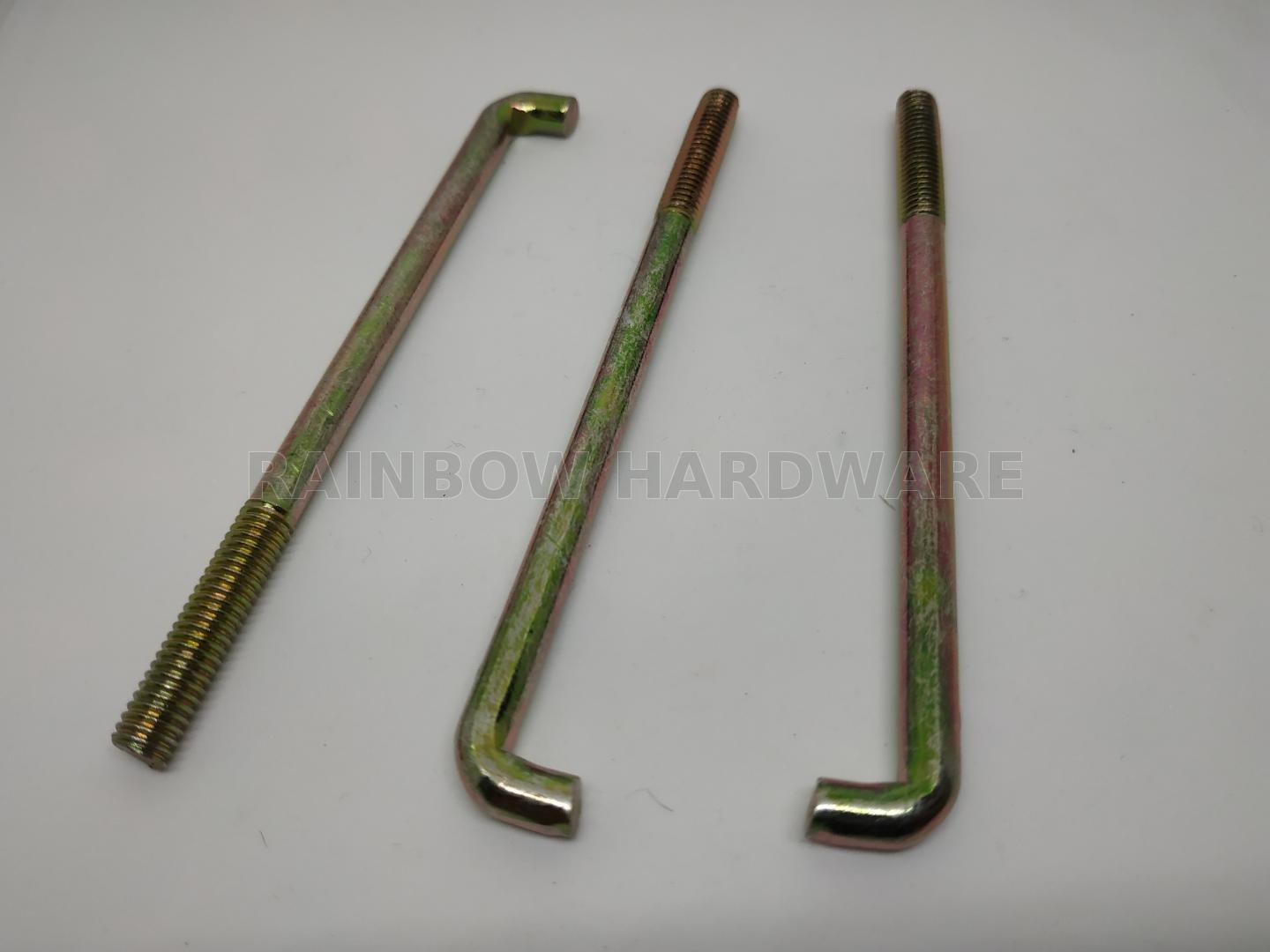 LShaped Screws M6 X 93MM (Half Thread);Yellow Zinc Plated