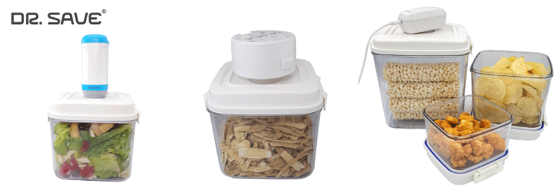 BPA-Free Food Storage Vacuum Container For Vacuum Pump (3 PIECES SET) – DR.  SAVE