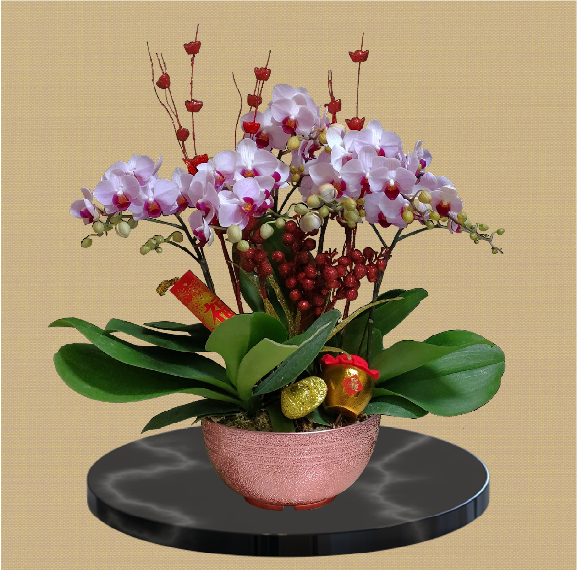 Festive Harmony — orchid arrangement