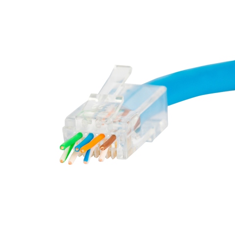 T3 Snap Plug Cat6A UTP RJ45 pass through connectors