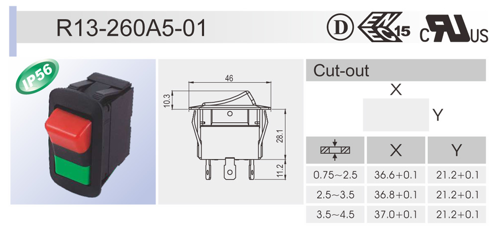 Waterproof Rocker Switch DC SCI R13 260 Taiwantrade