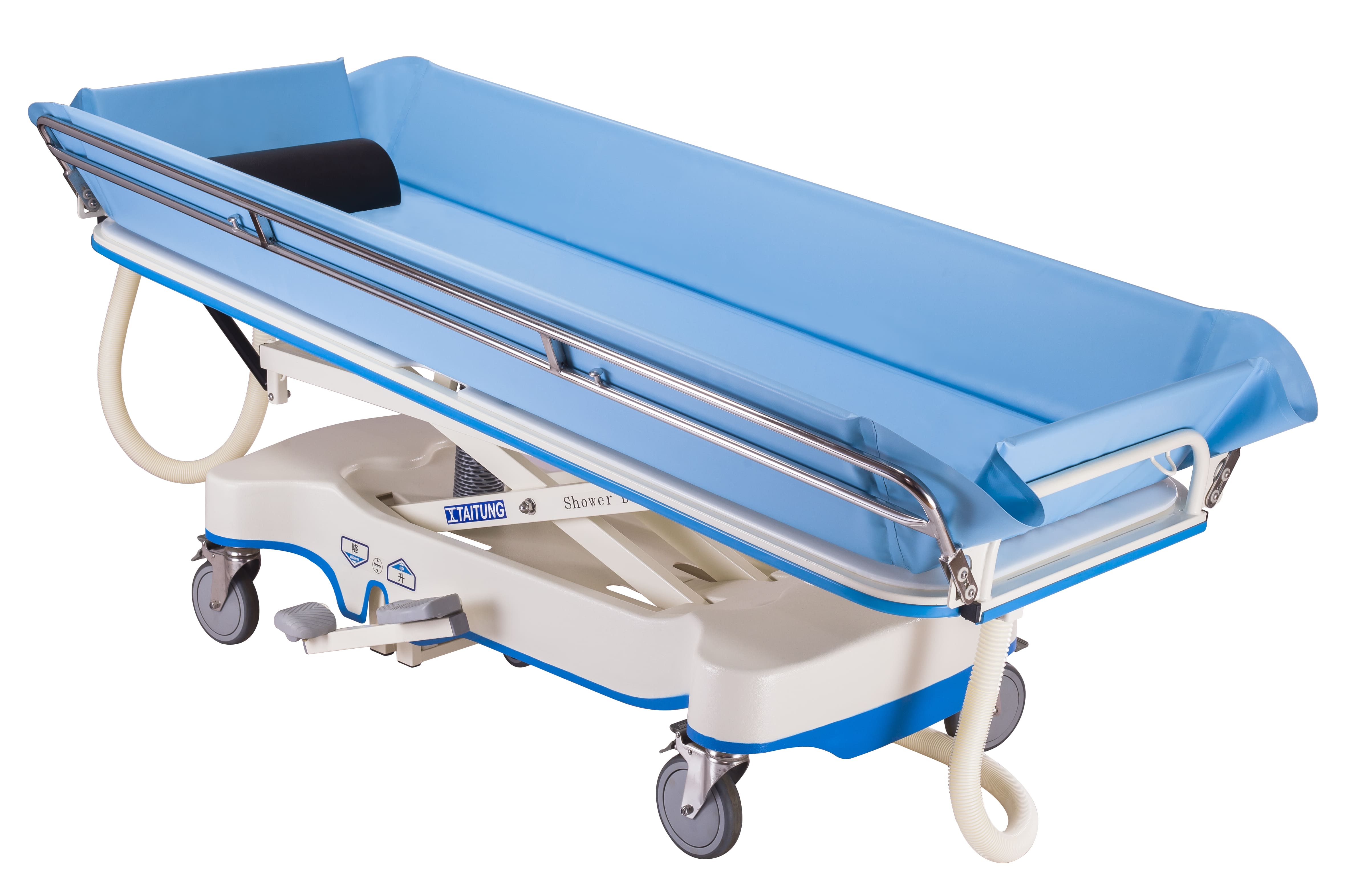Hydraulic Stainless Steel Shower Trolley, Shower Bed TAITUNG