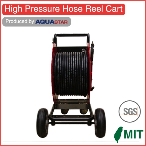 easy to use portable rubber fire hose reel cart