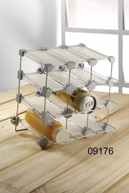 Interlocking PP panel beverage rack