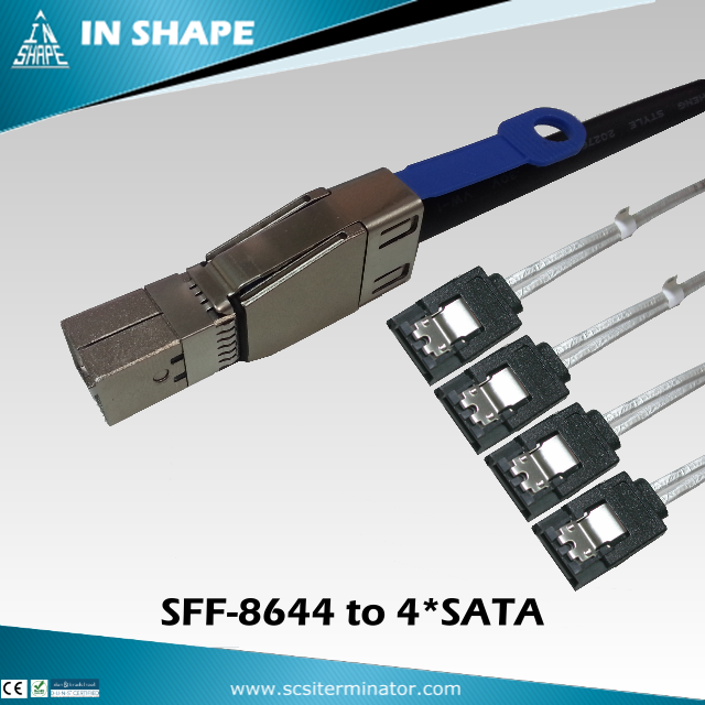 MiniSAS HD External SFF8644 to 4 x SATA Cable supplier