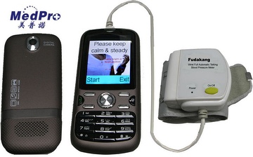 Health Care Mobile Phone With Blood Pressure.