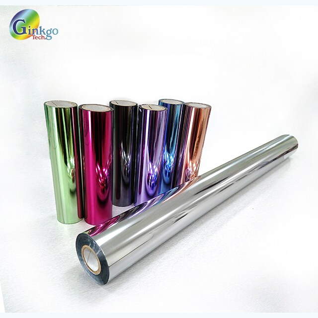 Hot stamping foil supplier for pvc flat bottle gold cosmetic packaging