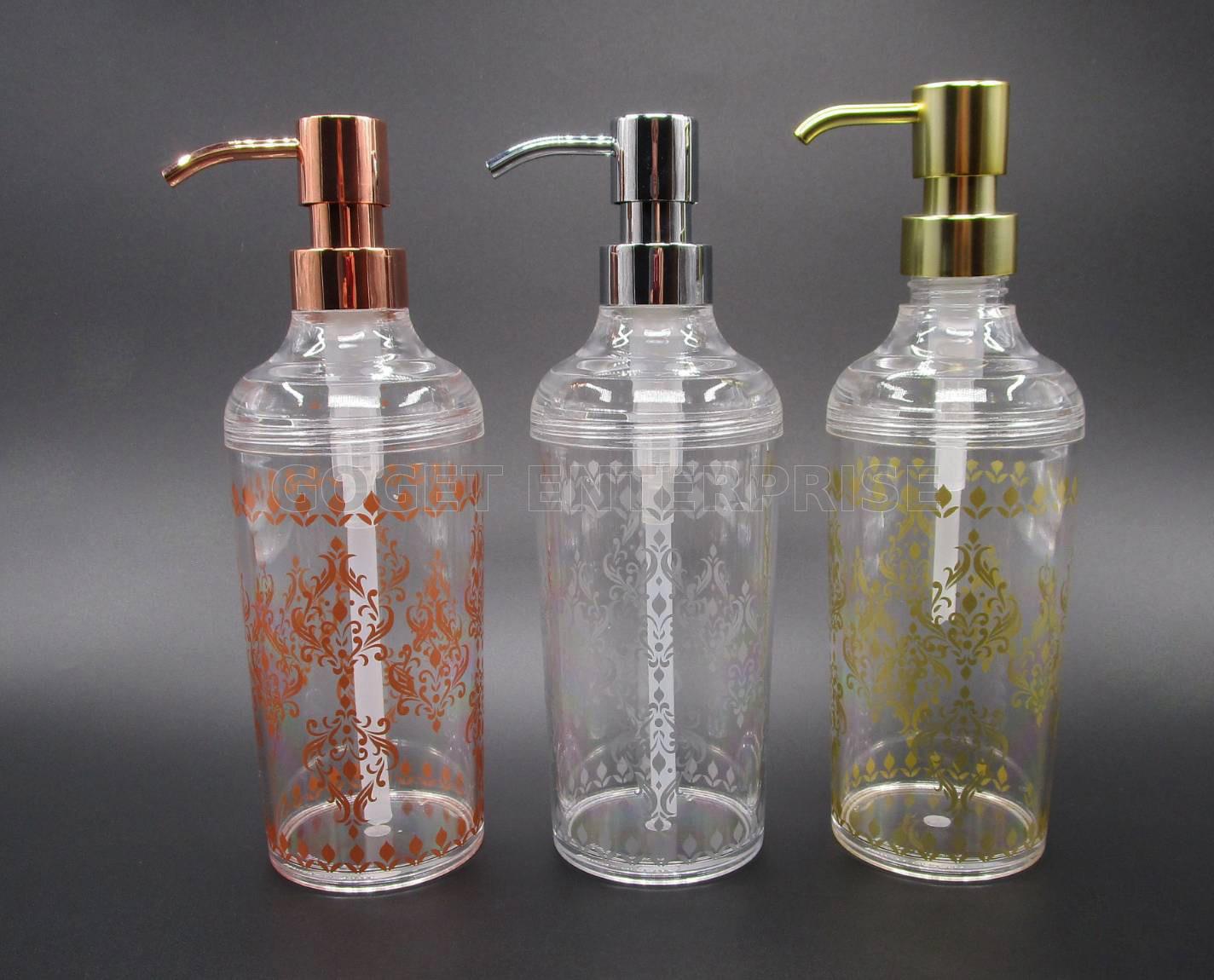 Soap Dispenser,Made of BPA Free Plastic, 20oz Refillable Clear Plastic