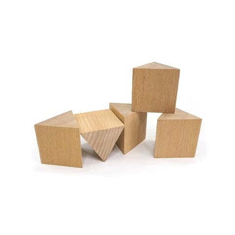 50*50*50mm Plain Wood Triangular Prism Blocks | Taiwantrade.com
