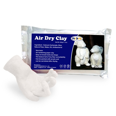 3 Pck White Foam Clay 1500 Grams Total Air Dry Foam Clay Air Dry