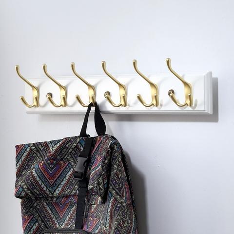 Wall-Mounted Hanging Coat Rack with 6 Hooks