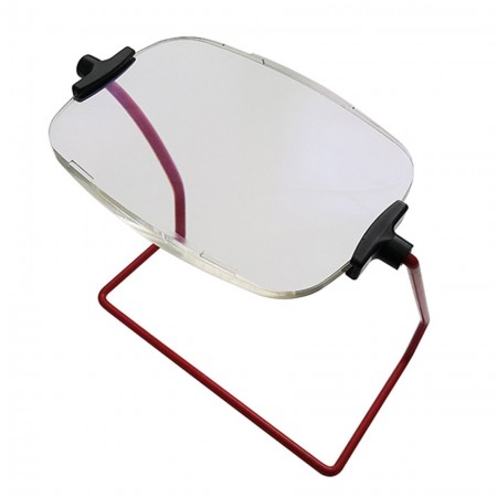 Hand-Free magnifying lens with coil stand base for crafting, reading, sewing...etc.