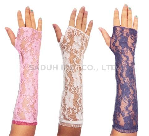 Wholesale Fashionable Fingerless Wedding Lace Gloves Cheap Lace Cloth Long Gloves For Sexy Ladies