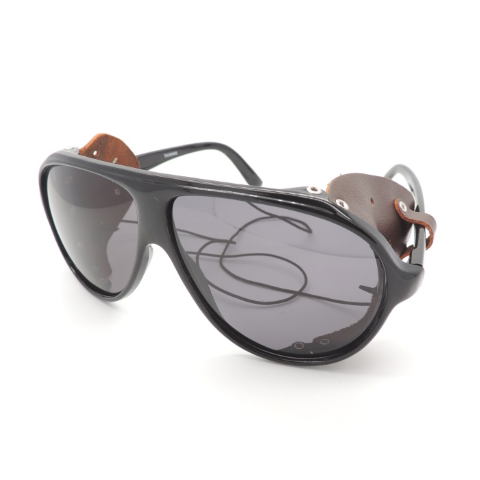 Impact-Resistant Sunglasses with Leather Side Shields