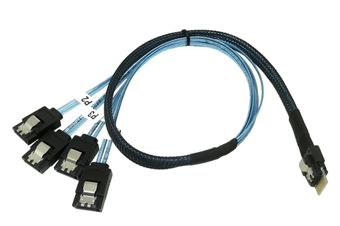 Slimline SAS SFF-8654 to 4 x SATA Cable | Taiwantrade.com